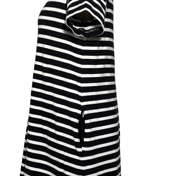 Kate Spade SZ S 100% Cotton Striped Black White Dress - Picture 5 of 12